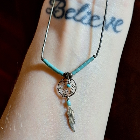 Vintage Jewelry - Vintage Sterling Silver Dream Catcher Necklace